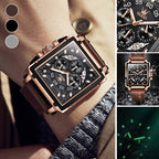 Olevs® Luminous Luxury Square Business Automatic Mechanical Watch
