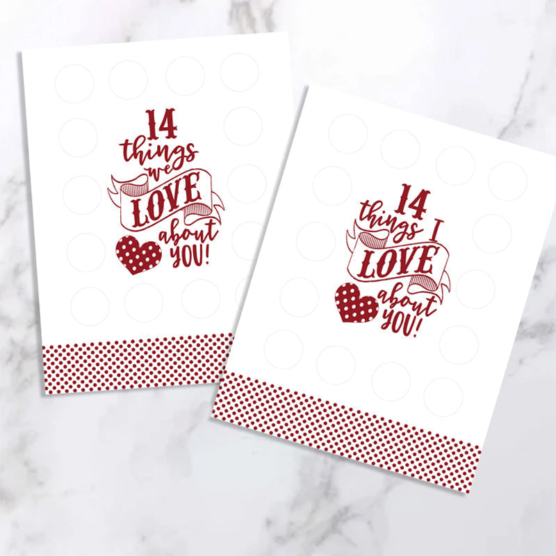 Valentine's Scratching Advent "14 Things I Love About You!"