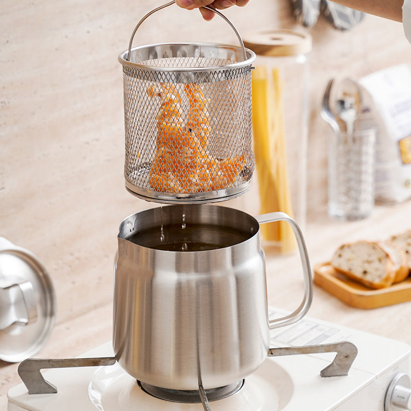 2-in-1 304 Stainless Steel Multifunctional Oil Filter Pot