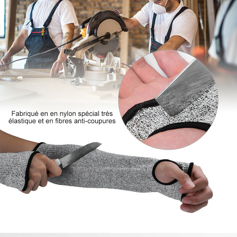 Cut-resistant arm guard sleeves
