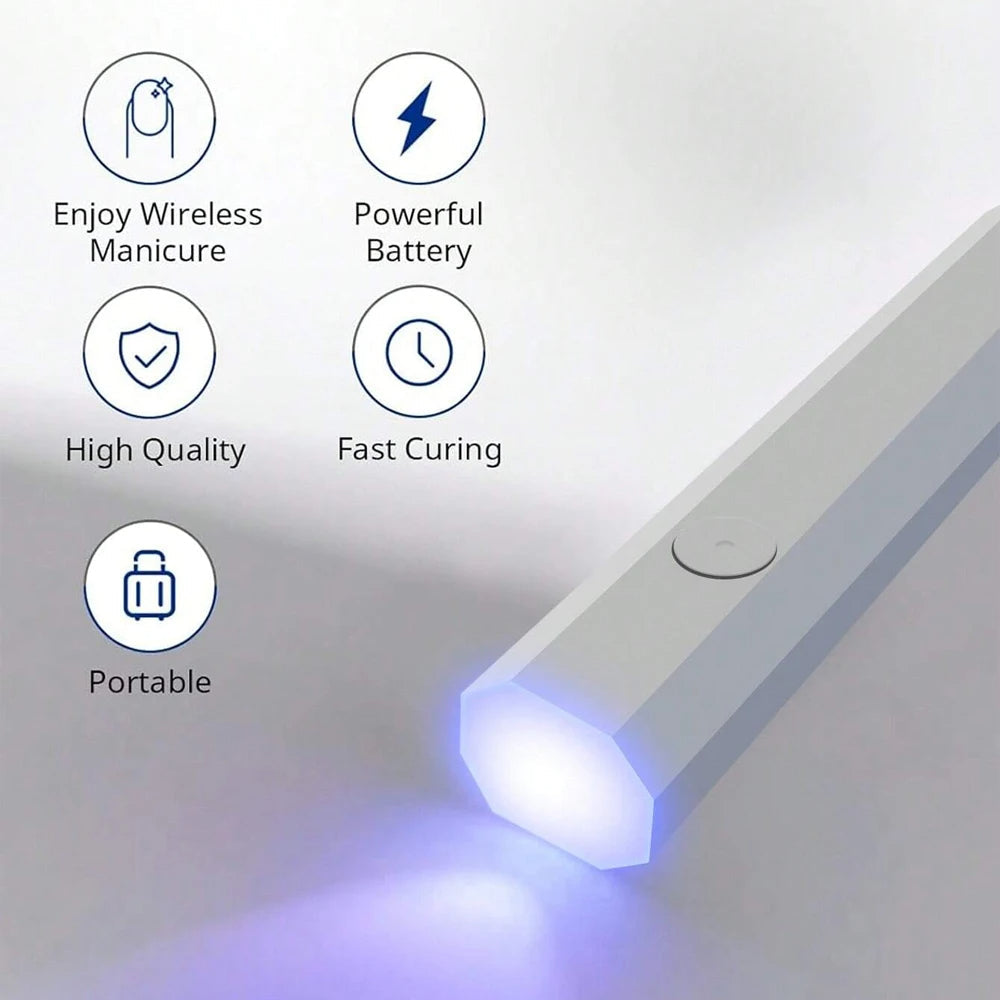 Rechargeable UV Nail Lamp with Portable Holder