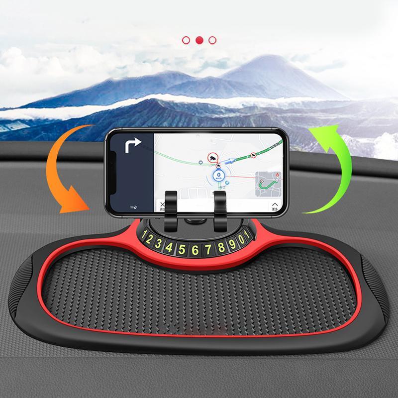 Anti-slip mat for smartphone holder on dashboard