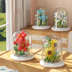 Noble Building Block Flower in Glass