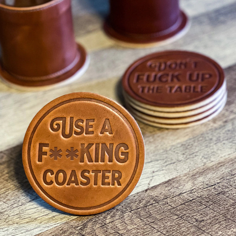 Funny Leather Coasters