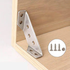 Universal corner connector for furniture made of stainless steel