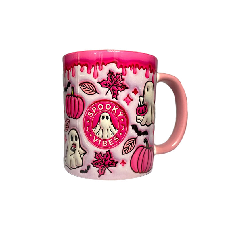 Pumpkin Coffee Mug with Ghost