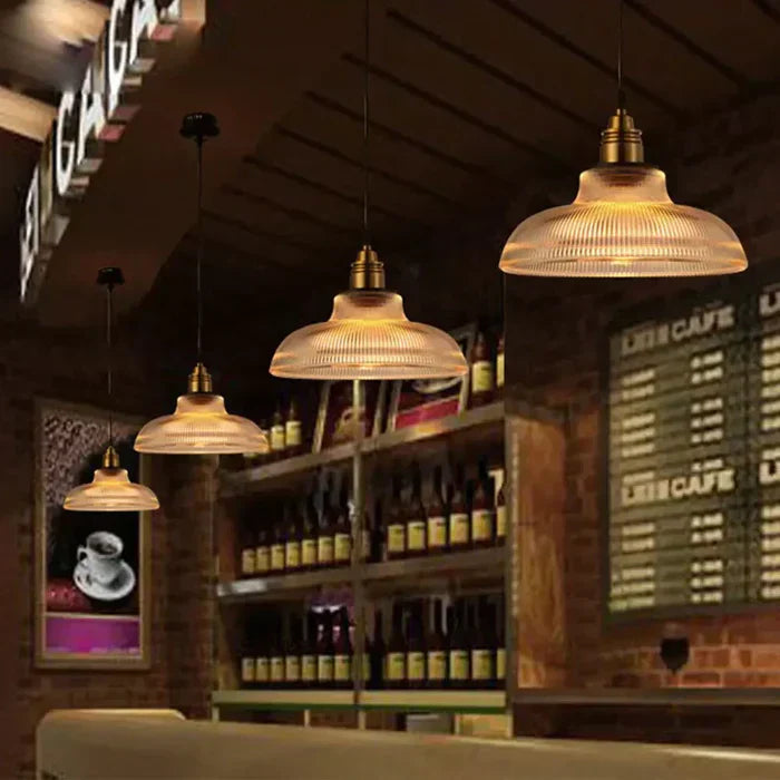 Glass Pendant Light | Adjustable Cable, Warm Light Effect & Ideal for Kitchen and Dining Spaces