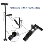 MobilityMate Folding Cane Collapsible Walking Stick | Telescopic Walking Stick - Lightweight Cane - for Seniors and Travellers