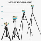 Extendable Phone Tripod with Bluetooth Remote - Versatile Selfie Stick & Stand