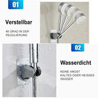 Self-adhesive shower head holder