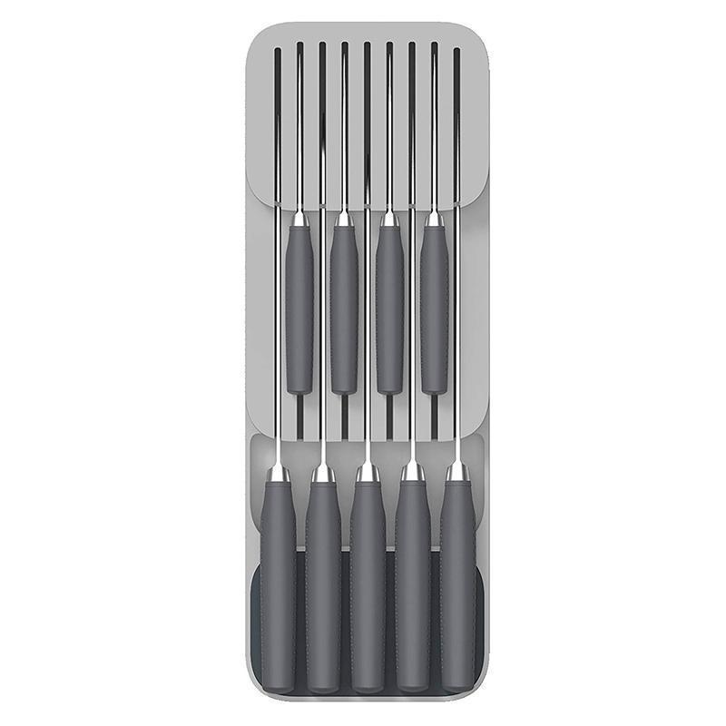 Kitchen storage tray for knives