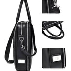 Manhattan Leather Business Laptop Briefcase Crossbody Handbag