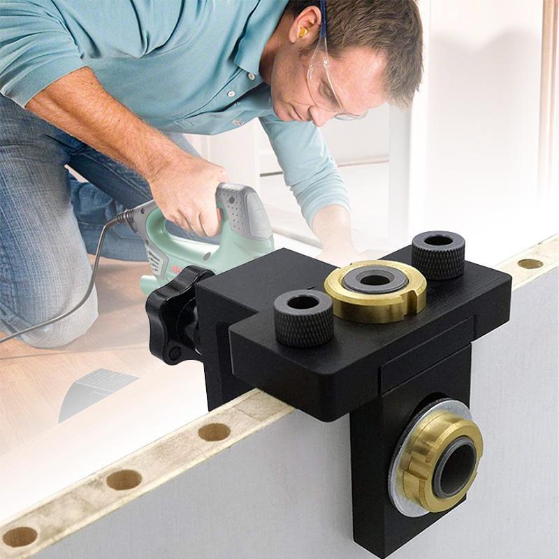 3 in 1 adjustable woodworking drill locator punch tools