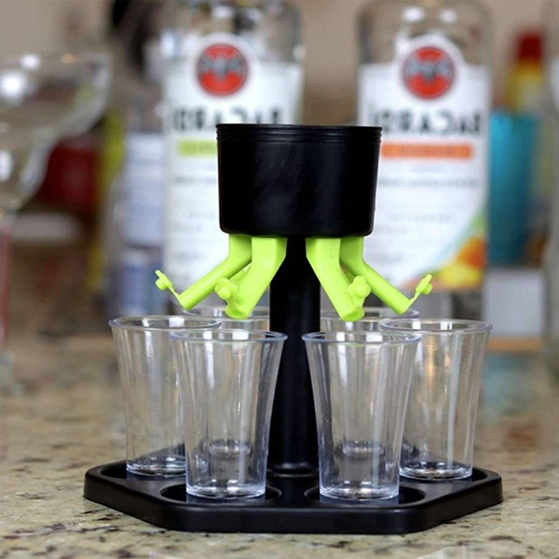 Shot glass dispenser and holder