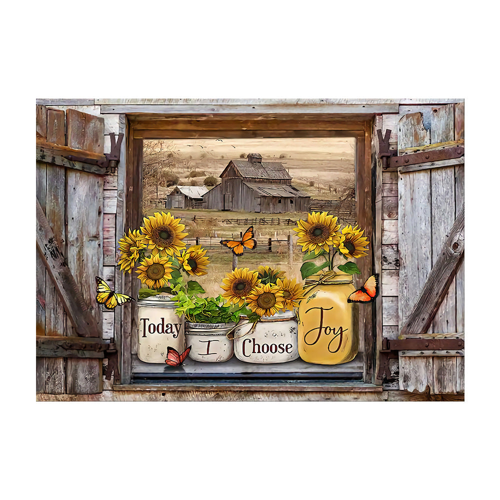 Butterfly Sunflower Wall Art