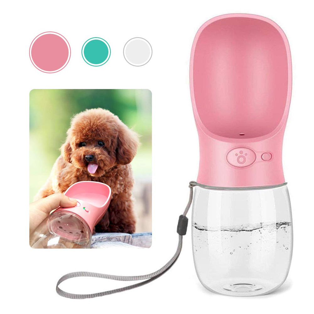 Portable water bottle for pets outdoors