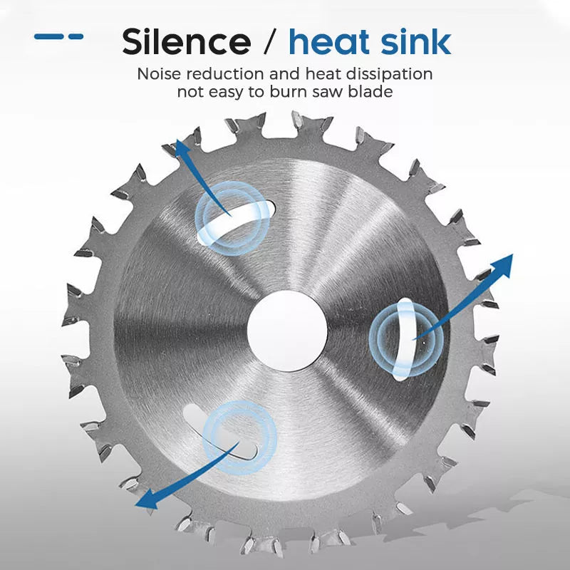 Double-sided alloy saw blade for woodworking