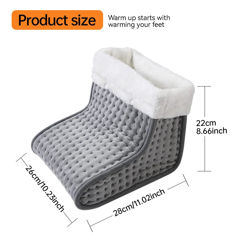 Soft Plush Electric Foot Warmer with Adjustable Temperature