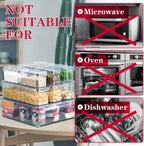 Stackable Fridge Organiser Set – 10 Clear Storage Boxes for Freshness & Kitchen Order