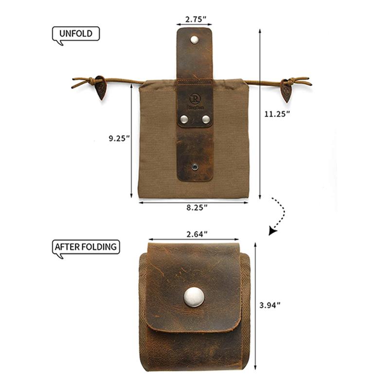 Leather and Sailcloth Bushcraft Bag