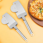 Stainless Steel Pizza Cutter with Grip and Food Lifter