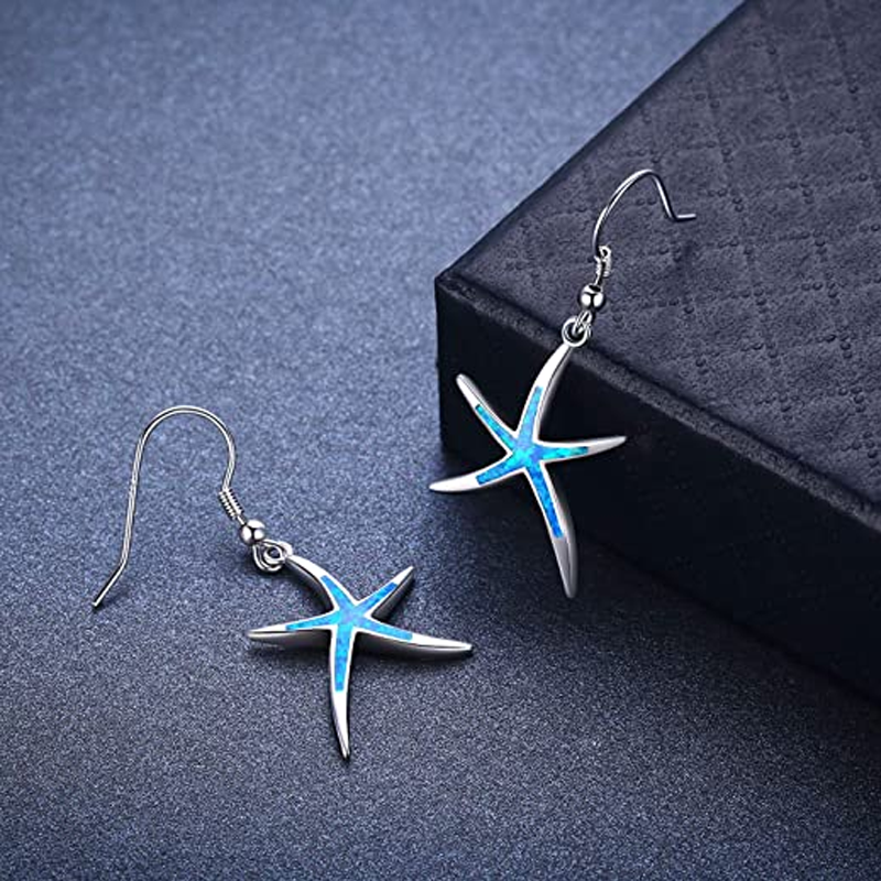 Starfish Earrings with Rings
