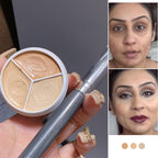 Tri-Color Concealer Palette for Acne Spots and Dark Circles