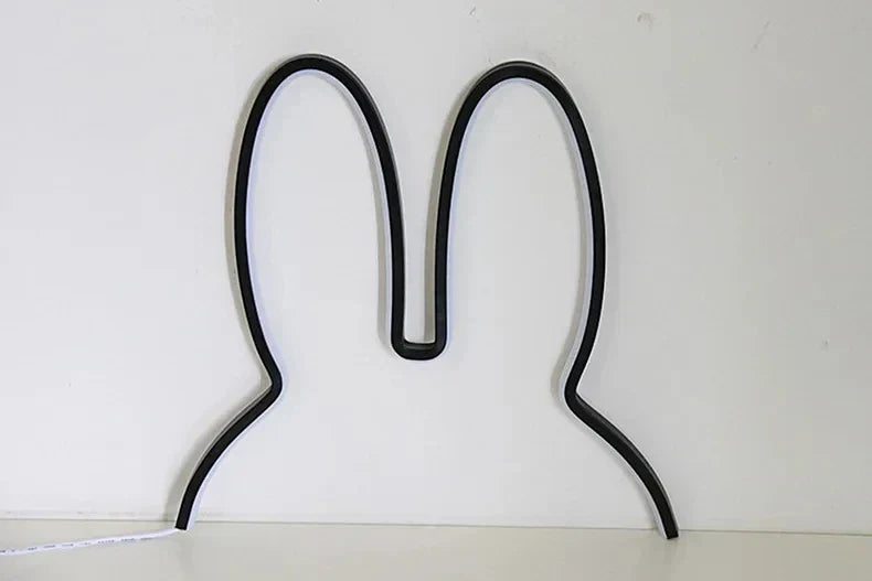 USB rechargeable rabbit night light with color change function