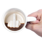 Personalized ceramic long finger cup