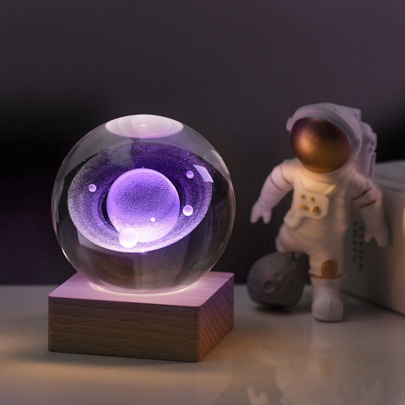 Night light Crystal ball 3D Galaxy