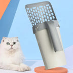 Self-cleaning cat litter box with integrated bag dispenser