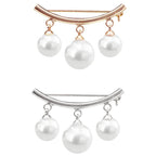 Nail-free pearl scarf ring waist buckle