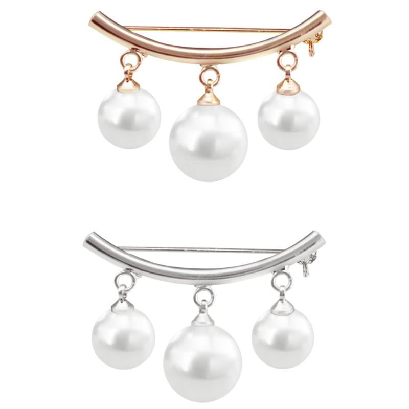 Nail-free pearl scarf ring waist buckle