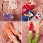 Coral velour three-dimensional original socks