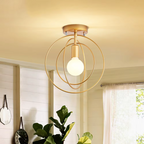 Modern Ring-shaped Ceiling Lamp Gold
