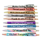 9 Pieces Funny Glitter Ballpoint Pens