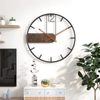 RusticTick - Steel and Walnut Wall Clock
