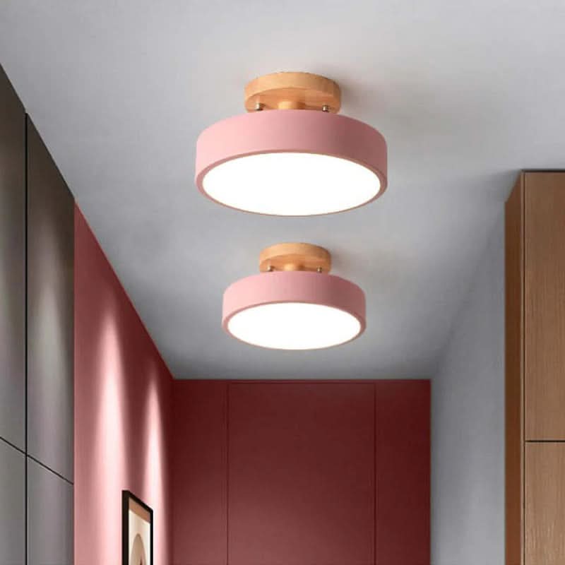 Modern Wood LED Ceiling Light with Dimmable Function