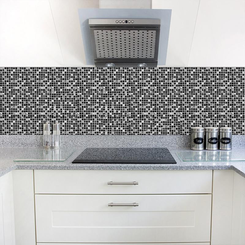 Black Mosaic Creative Tile Stickers