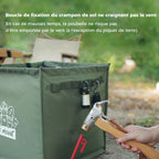 Foldable multifunctional trash can for outdoor use