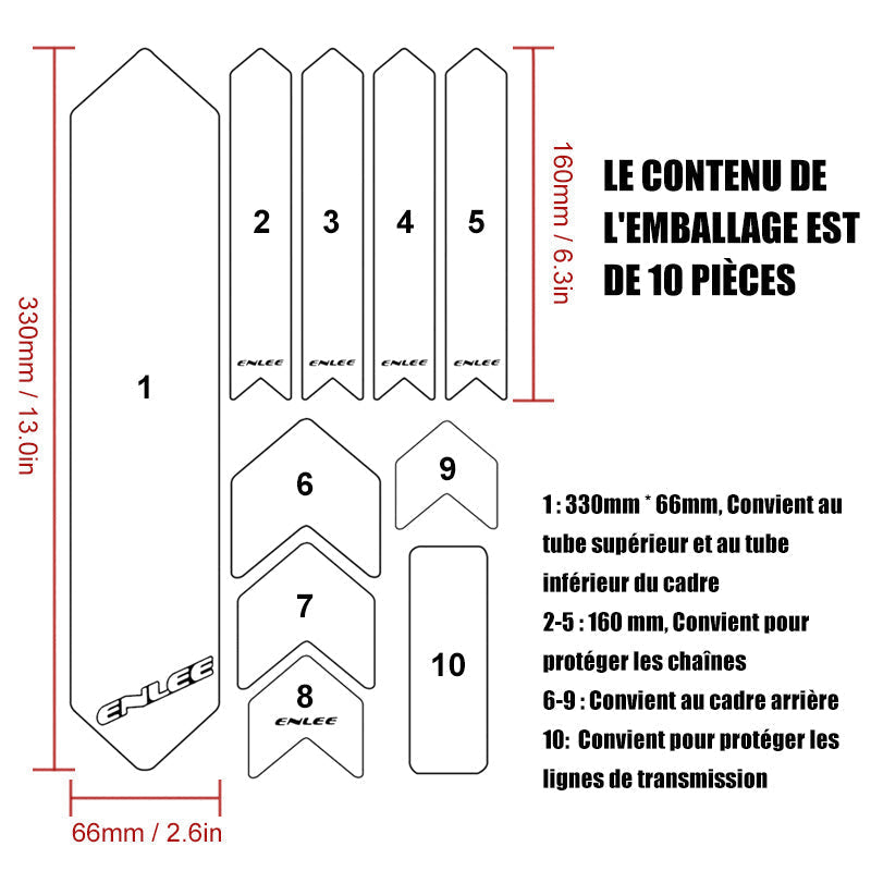 Protective sticker for the bicycle
