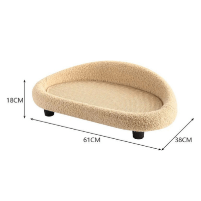 Stylish Cat Bed with Scratching Area & Cuddly Pillow