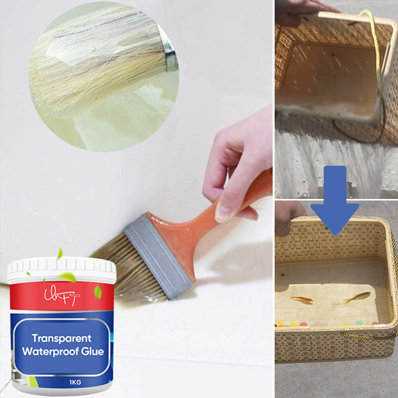 Transparent waterproof adhesive