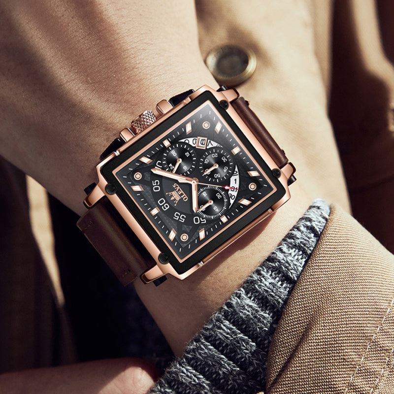 Olevs® Luminous Luxury Square Business Automatic Mechanical Watch