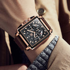 Olevs® Luminous Luxury Square Business Automatic Mechanical Watch