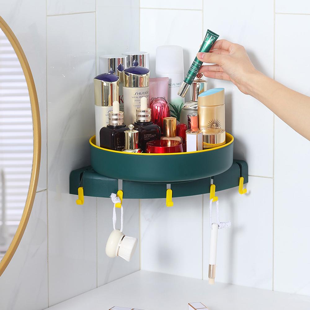 Mounting-free rotatable bathroom organizer stand