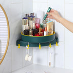 Mounting-free rotatable bathroom organizer stand