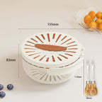 Foldable Quick-Drain Basket with Rotating Lid