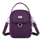 Women's Waterproof Nylon Shoulder Bag with Detachable Strap