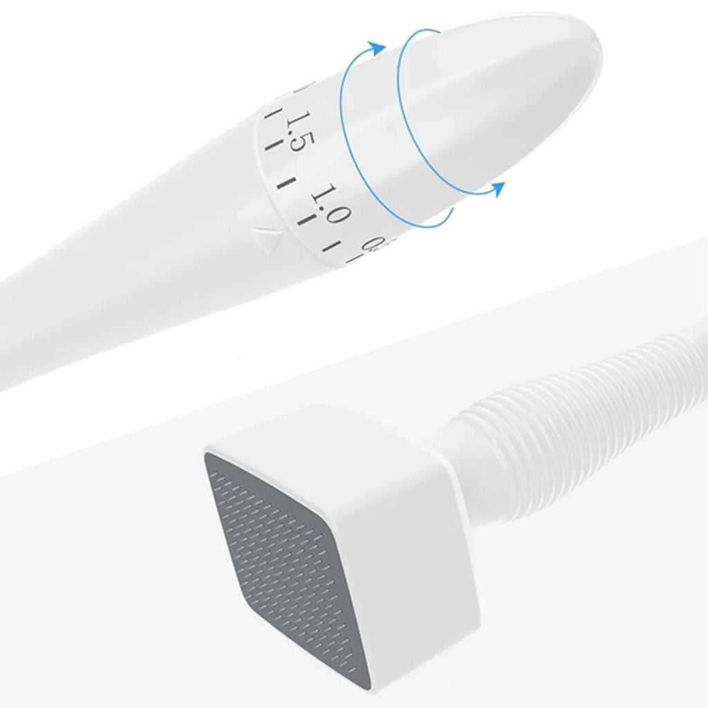 RevitaGlow | Microneedling Derma Stamp – Adjustable Depth – 140 Needles – Skin & Hair Rejuvenation